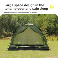 Tenda Camping Anti Air PU2000mm untuk Backpacking Hiking Perjalanan Keluarga 170T Poliester Berlapis Perak Pemasangan Manual Piknik ODM Cabin