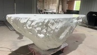 Comptoir d'accueil moderne pour centre sportif, clinique, durable, fabriqué avec une imprimante 3D CAO