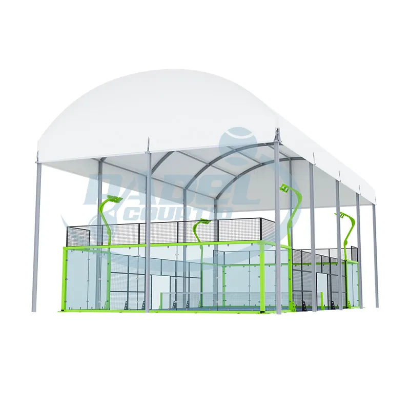 Professional High Quality panoramic padel tennis courts with roof tent Factory Price