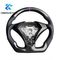 Volant en cuir personnalisé avec LED et fibre de carbone forgée pour BMW E60 E63 M6 M5 E61 E64 525i 530 630 650 Série 5 Série 6