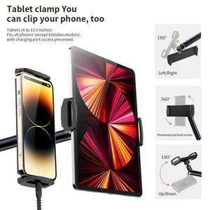 Phổ có thể điều chỉnh điện thoại núi đứng Heavy Duty tầng xoay đứng với cánh tay dài cho ghi âm và nhiếp ảnh - Product Image 3