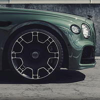 Rines de Aleación Forjados de Cinco Brazos Negros de Una Pieza para Rolls-Royce Cullinan y Bentley Flying Spur, Sedanes de Lujo