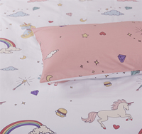 Parure de lit licorne, ensemble de literie 100% coton, housse de couette pour enfants