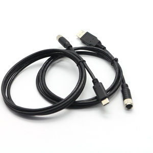 สายชาร์จ OEM/ODM IP67 USB2.0 Type <span class=keywords><strong>C</strong></span> ตัวผู้ ไปยัง M8 4Pin ตัวเมีย แบบ A สำหรับชาร์จไฟ สายไฟเซ็นเซอร์สำหรับอุตสาหกรรมการบิน ใช้กับ PLC กล้องวงจรปิด และจอภาพ - Product Image 4