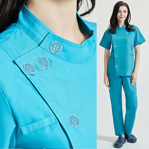 Trajes de dentista para mujer, conjuntos elásticos transpirables para mujer, conjuntos de uniformes médicos de Spandex PARA ENFERMERÍA - Product Image 2