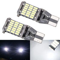 T15 Led W16w 4014 45smd feux de recul 12v-24v blanc rouge ambre ampoule Canbus pour voiture Led T15