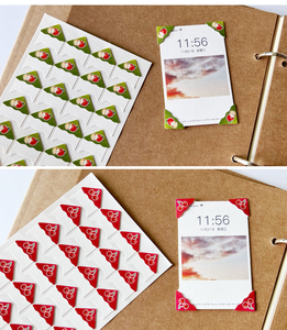 24 pièces faites à la main <span class=keywords><strong>pour</strong></span> les coins de montage de photos légers autocollant en papier auto-<span class=keywords><strong>adhésif</strong></span> <span class=keywords><strong>pour</strong></span> album à faire soi-même Album Journal personnel - Product Image 6