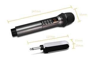 UHF <b>Wireless</b> Dynamic Handheld Professional Karaoke Echo <b>Microphone</b> with 50M Range FM Stereo Rechargeable Battery - Product Image 3