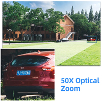 Kamera CCTV Nirkabel 4G Wistino 6k Icsee 50x Zoom dengan Penglihatan Malam, Audio, Alarm, Tahan Air untuk Luar Ruangan