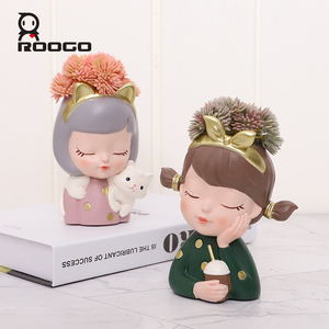 Macetas Modernas Ecológicas Roogo Europe con Acabado Glaseado, Macetas para Suculentas y Plantas de Jardín, Regalos para <span class=keywords><strong>Estudiantes</strong></span>, Decoración de Escritorio - Product Image 1