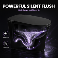 Télécommande intelligente pour bidet allongé, pour salle de bain domestique, avec chasse d'eau automatique, lavage à l'eau chaude, siège chauffant, sécheur d'air et capteur de lumière nocturne