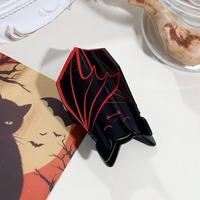Nouvelles Pinces à Cheveux Chauve-Souris Halloween Personnalisées, Style Doux et Cool, Coquillage Nacré Scintillant, Vente en Gros pour Femmes