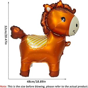 Durable Animated Animal Foil <b>Balloons</b> <b>Walking</b> Wheels Ropes-Elephant Unicorn Lion Rabbit Designs for Adult Parties Promotions - Product Image 2