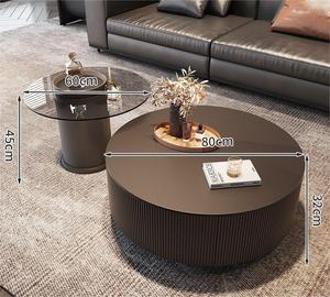 Tavolo da tè moderno semplice Rock combinazione soggiorno formato famiglia rotondo stile italiano divano di lusso tavolino da caffè - Product Image 4