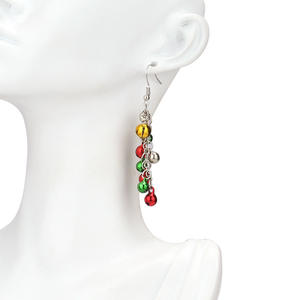 Christmas Bell Jewelry <b>Set</b> Necklace <b>Bracelet</b> Earrings Zinc Alloy Party Fashion Jewelry Red Green Yellow Bells - Product Image 4