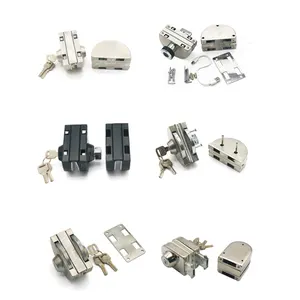 Original supplier frameless glass sliding stainless steel glass door lock