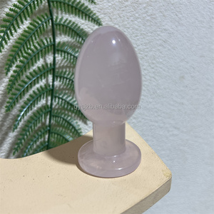 Dildos de Cristal de Cuarzo Rosa Pulido a Mano, Varita de Masaje de Ágata Musgosa, Tapones Anales de Obsidiana Negra para el Placer Femenino - Product Image 3