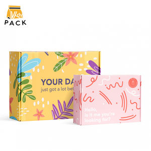 Boîte cadeau en carton ondulé personnalisée en couleur pleine, emballage imprimé pour l'expédition, avec gaufrage UV <span class=keywords><strong>spot</strong></span> pour les chaussettes - Product Image 2