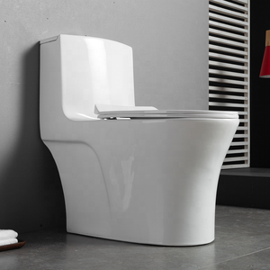 Inodoro Moderno de Una Pieza, Montado en el Suelo, Sanitario de Cerámica para Baño - Product Image 2