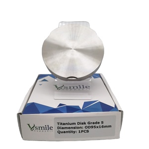95Mm <span class=keywords><strong>Metal</strong></span> <span class=keywords><strong>Titanium</strong></span> Frezen Disc Uitstekende Biocompatibiliteit Materialen Zirkonzahn Titan Voor Abutment En Bar Van Implantaten - Product Image 1