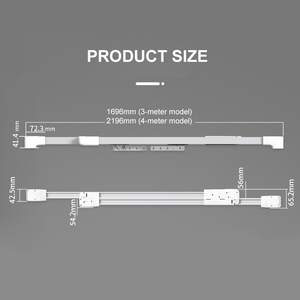Riel de motor de cortina motorizada inteligente, sistema de pista eléctrica - Product Image 4