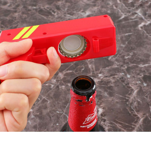 Shotgun Beer Opener Spring Catapult Launcher Gun Shape Beer Opener Cap Gun Bottle Opener