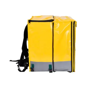 Sac de livraison de vélo isolé pliable 30L Sac à dos isotherme étanche pour la livraison de nourriture Logo personnalisable pour le déjeuner