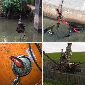 Kit d'<span class=keywords><strong>aimant</strong></span> de pêche de 2.95 pouces avec corde 700 LBS tirant <span class=keywords><strong>grappin</strong></span> robuste 65FT gants de corde mousqueton de verrouillage étui de transport - Product Image 4