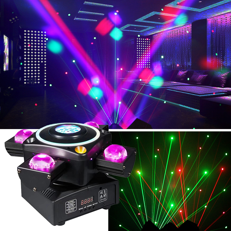 100 Вт 4 в 1 RGBW светодиодная движущаяся головка DJ Lights сценические световые эффекты для диско-шара KTV Club & Party, активация звука DMX512