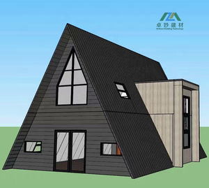 Villa Triangulaire Moderne de Luxe Écologique Durable Imperméable à l'Eau à Énergie Solaire Préfabriquée en Bois et Structure Acier - Product Image 4