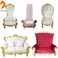 Chaise royale bon marché et de haute qualité rose et or