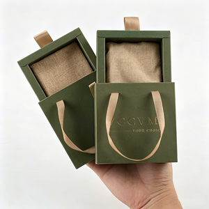 Boîte à bijoux compacte et élégante avec poignée en satin, design portable, impression de logo personnalisée, emballage élégant - Product Image 5