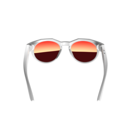 White frame +red-coated lenses