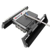 Robot de nettoyage automatique de panneaux solaires à rouleaux brosse, machine de nettoyage solaire commerciale pour toitures, 1500/heure, résistant au vent