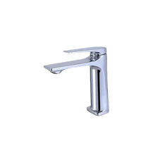 Robinet de lavabo de salle de bain blanc de style américain, monocommande, en alliage de zinc électroplaqué, avec cartouche céramique, anti-éclaboussures, eau chaude/froide