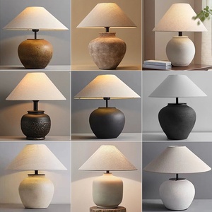 Lampada <span class=keywords><strong>da</strong></span> Tavolo Decorativa Vintage in Stile Giapponese Wabi Sabi, in Tessuto e Ceramica, per Soggiorno, Camera <span class=keywords><strong>da</strong></span> Letto, Comodino e Hotel - Product Image 1