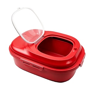 Conteneurs de stockage de céréales pliables, boîtes de rangement pour <span class=keywords><strong>farine</strong></span>, <span class=keywords><strong>sucre</strong></span>, riz, en plastique, étanches et scellables pour la cuisine - Product Image 1