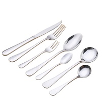 Offre Spéciale 304 couverts en acier inoxydable couteau fourchette cuillère Dessert fourchette cuillère cuisine Restaurant couverts ensemble