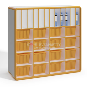 Mobiletto Moderno in Legno per Bambini con Contenitori e Organizzatore Giocattoli - Sicuro, Durevole e Multifunzionale per Aree Gioco Domestiche - Product Image 1