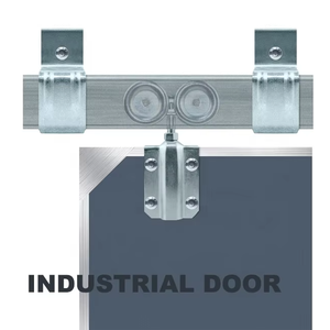 Kit d'accessoires de poulie pour porte coulissante industrielle moderne en acier, roue à roulement suspendu, roulement à billes, zinc blanc, épaisseur 4 mm, garantie 1 an - Product Image 2