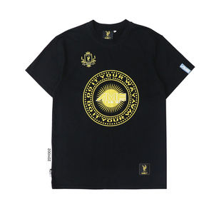 Maglietta da uomo di moda Hip Hop a maniche corte in cotone nero Hiphop top t-Shirt di alta qualità Streetwear con stampa lampo maglietta scura - Product Image 1