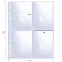 25 Pcs 4 Pocket 100 Enveloppes Manchons de défi d'économie d'argent et protecteur de feuille de suivi, Fit for 6 Ring A5 Binder,