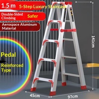 Échelle de plafond robuste à cinq marches, best-seller, multi-usages, extensible, épaissie, pour l'intérieur