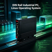 PC Industrial para Riel DIN con RK3588, Computadora Integrada Sin Ventilador, RS485, CAN, GPIO, 2 LAN, 40-75C, IP40, Origen China