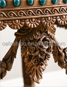 OE-FASHION Rétro Cuivre Petite <span class=keywords><strong>Table</strong></span> D'appoint 0.93m Italien Lourd-sculpté Céramique Peint Rouge Malachite <span class=keywords><strong>Vert</strong></span> Salon Meubles - Product Image 4