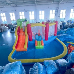 Château gonflable Oxford multicolores, portable, pour enfants, avec <span class=keywords><strong>piscine</strong></span> à eau, pour enfants, combinaison de structures gonflables commerciales - Product Image 5