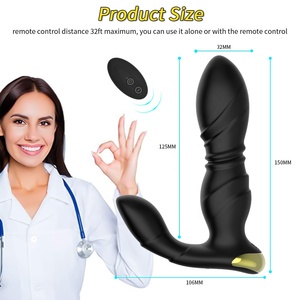 Vibratore Anale Realistico con Telecomando, 8 Modalità di Spinta e 8 di Vibrazione, Massaggiatore Prostatico, <span class=keywords><strong>Plug</strong></span> Anale Vibrante per Uomini - Product Image 6