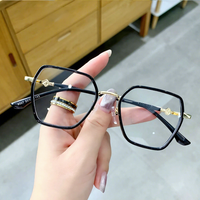 Gafas de Miopía con Marco Cuadrado Sin Montura, Forma de Diamante, Anti Luz Azul, TR90, Degradado, Semi-Metálicas, Venta al Por Mayor del Fabricante 9327