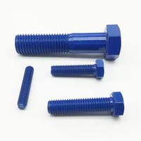 Fabricants de boulons à goujon DIN933 Téflon PTFE Boulons et écrous à double extrémité Boulon à goujon haute résistance avec écrou hexagonal