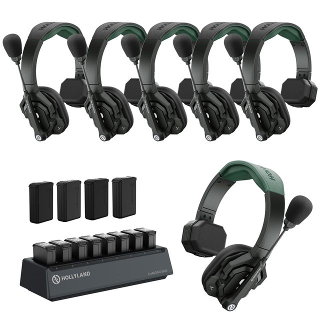 Hollyland Solidcom SE Pro 1.9GHz Wireless Intercom Headset System 1312ft/400m Team Communication Headphone for Movie Shoot Live